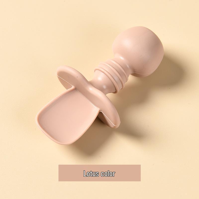 Food-Grade Silicone Baby Spoon - Teething-Friendly Tableware for 6-Month-Olds