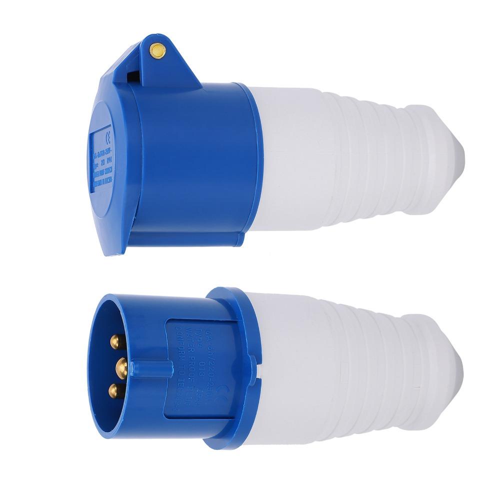 16A  220-250V Industrial Connector Kit 2P+E Plug Coupler  Power Connections