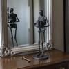 Xiaobudian Halloween Skeleton Candle Holder, Gothic Resin Hand And Standing Candlestick Holders for Table Mantel Decor