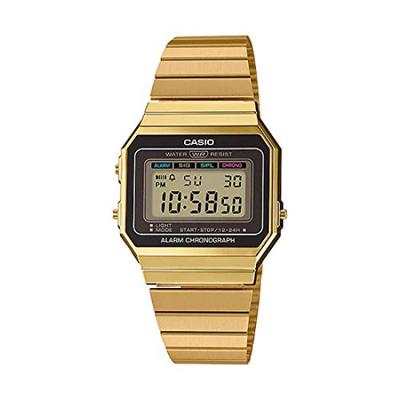 Standard Watch Kids Children Boys Girls Cheap Casio Chipkashi Digital Date Gold Gold Black Overseas Model [Casio] A700WG-9A Men's Women's [Item]