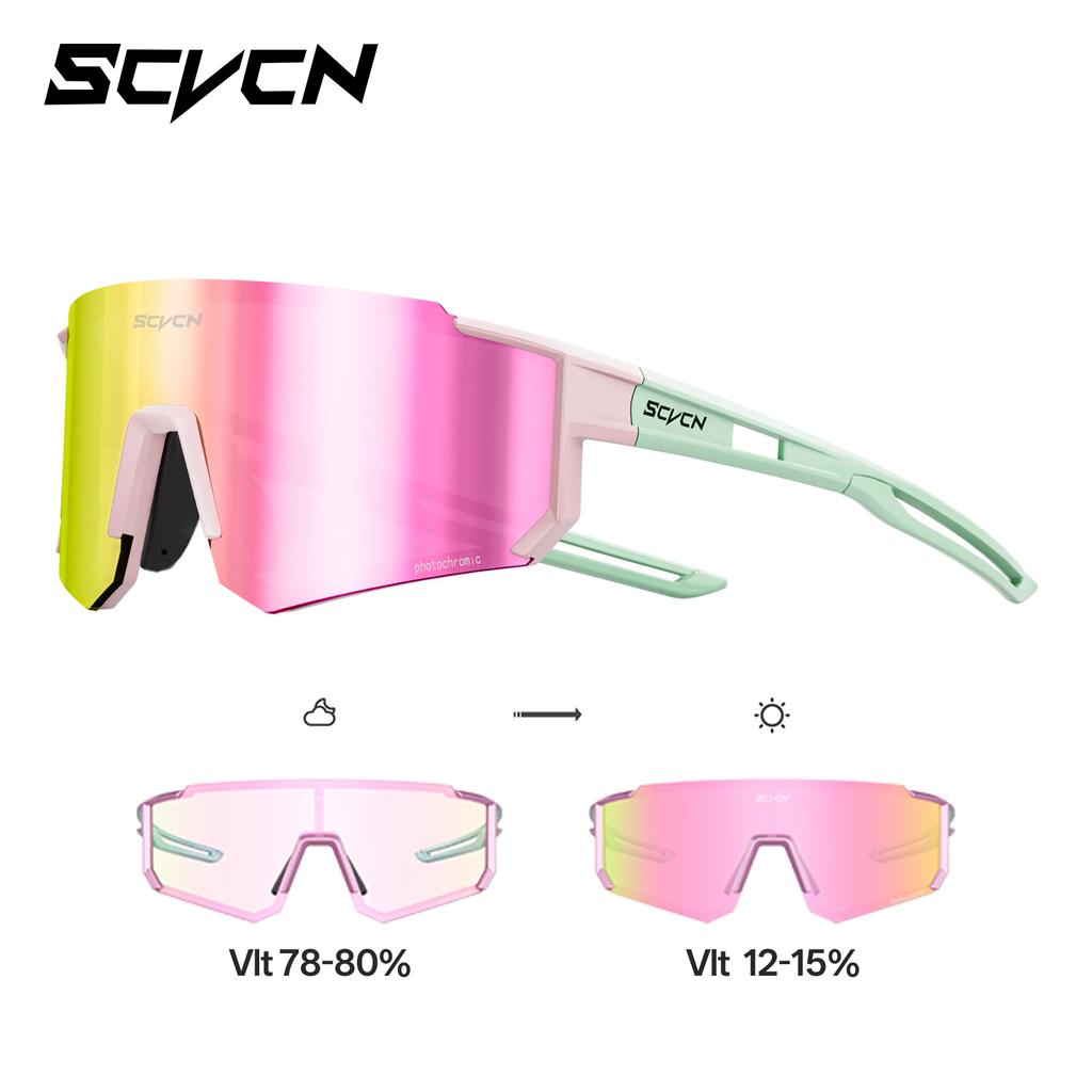 SCVCN New Photochromic Cycling Glasses UV400 Men Women Hiking Goggles Sports Sunglasses Outdoor Cycling Road MTB Bike Glasses