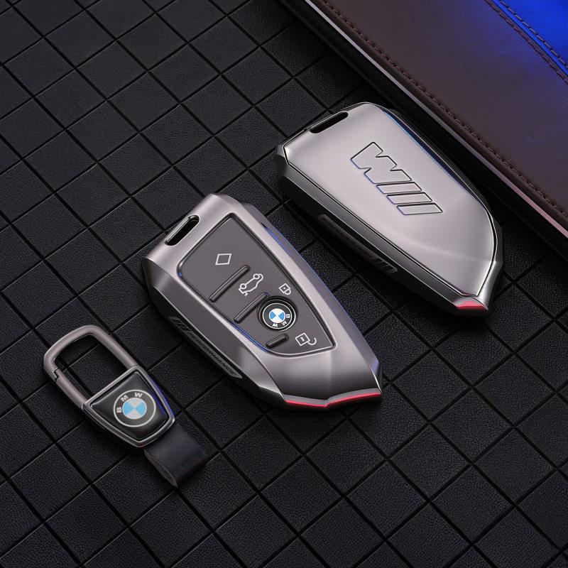 Zinc Alloy Leather Car Key Case Shell Cover For Bmw F20 G20 G30 X1 X3 X4 X5 G05 X6 X7 G11 F15 F16 G01 G02 F48 Auto Accessories RR8