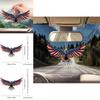 Unique 2d American Flag Eagle Car Interior Rearview Mirror Keychain Decoration