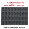 Thickened 36-Cavity Glass Madeleine Baking Pan