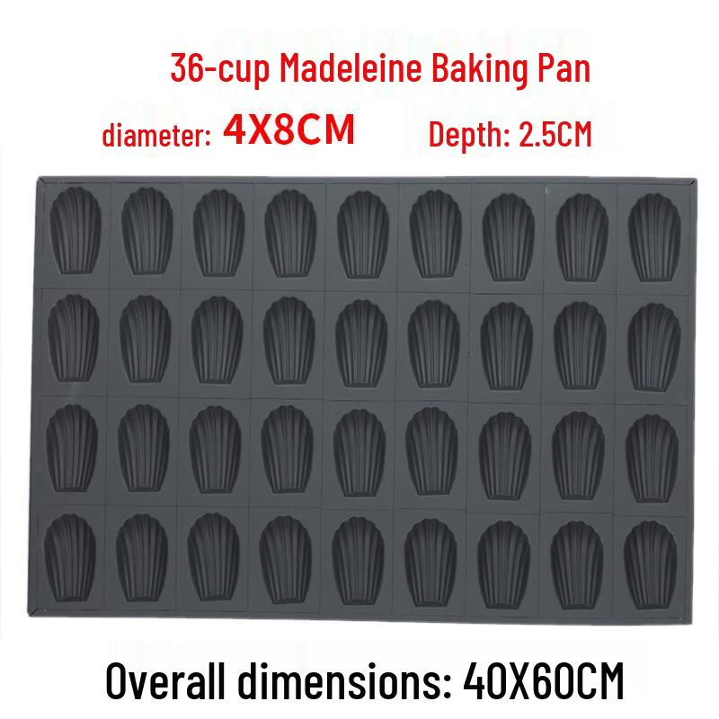 Thickened 36-Cavity Glass Madeleine Baking Pan
