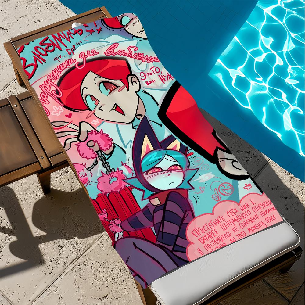 P-Psychocuties-s cute anime Towel Beach Quick Dry Soft Pool Towels Gift for Travel Gym Shower Camping sports