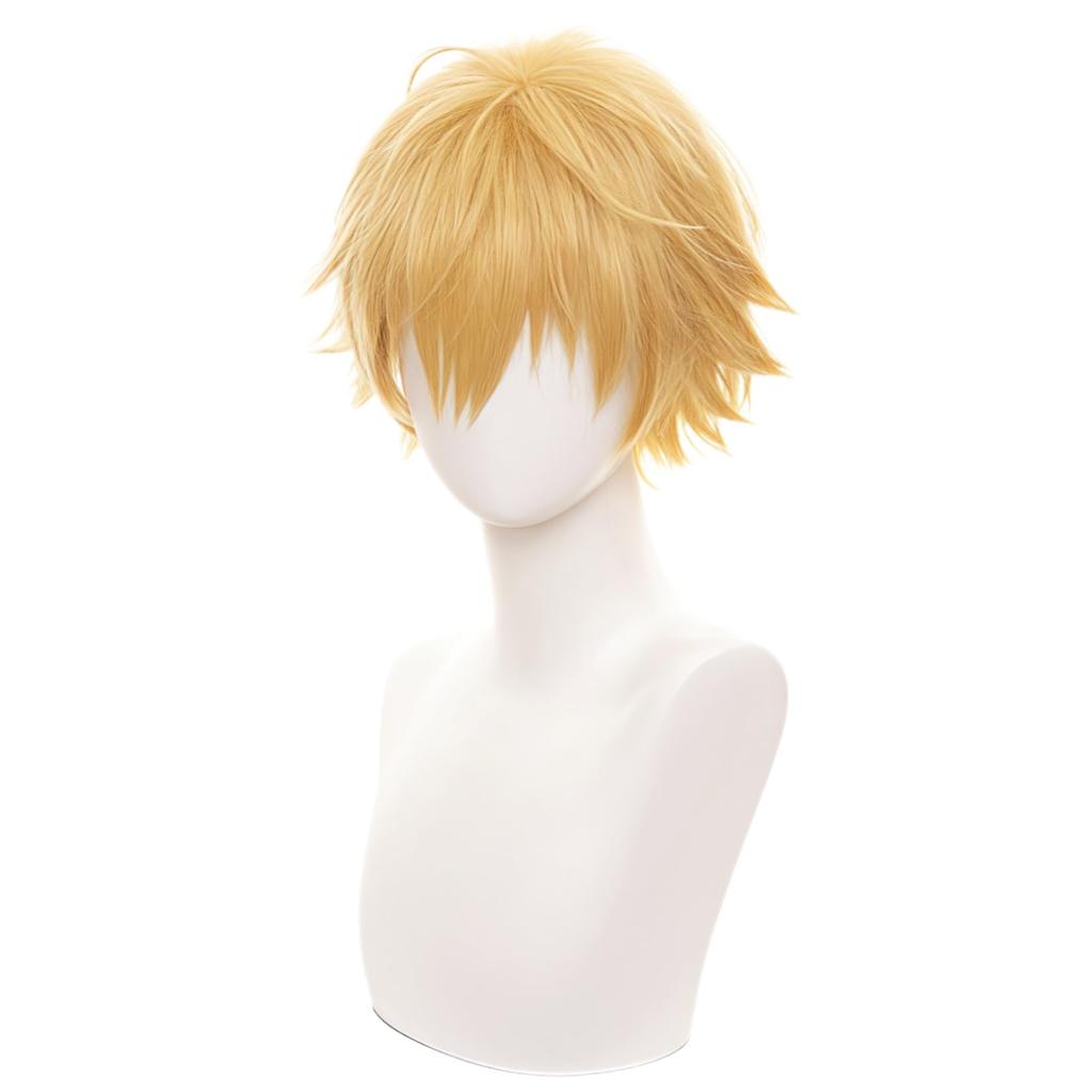 Akixen Chainsaw Man Denji Cosplay Anime Fashion School Cultural Heat Resistant Wig, Hairnet, Gift, Event, Halloween, Christmas, Disguise, Festival,