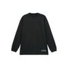 Li Ning X Jackie Chan Kollaboration Kung Fu Serie Einfarbige Geometrische Muster Locker Langarm Pullover T-Shirt Herren Oberteile Schwarz AHSR885-3