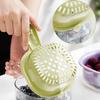 Multifunctional Double-Layer Drainage Basket Vegetable Washing Basin Draining Bowl Kitchen Sink Drain Basket with handle