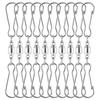 New Swivels Dual Clip Stainless Steel Rotating Hooks Flower Pot Hanging Hook For 360 Degree Rotating Wind Spinners Bird Feeder