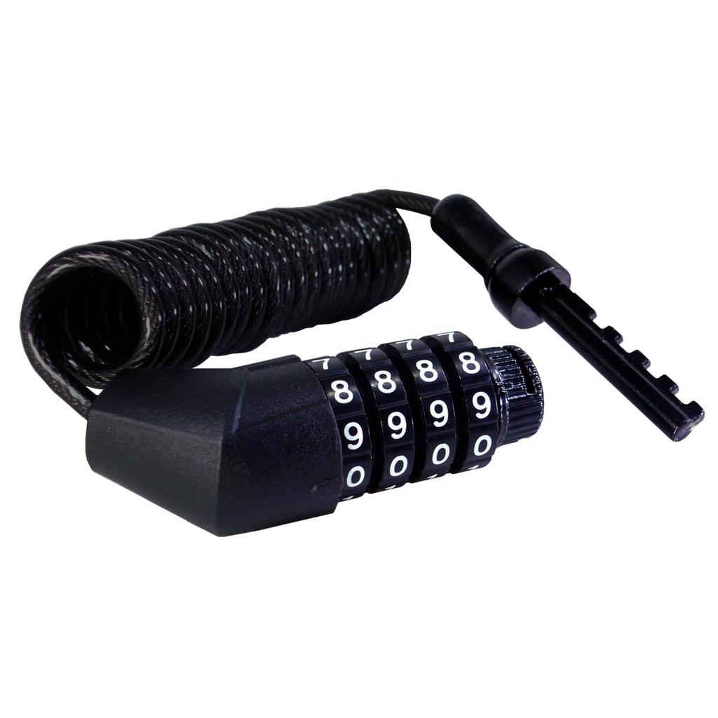 CAPTAIN STAG Bicycle Key Lock Compact 4 Dial Lock Coil