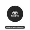 Car Leather Water Coaster Non-Slip Mat Car Bottle Holder Insert Pad for Toyota Corolla TRD GR Yaris Chr Auris RAV4 Land Cruiser Camry Highlander