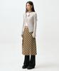 Soleubi Fringe Check Skirt Pants (Set) / Yellow