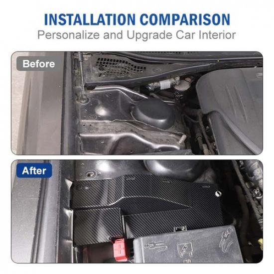 Carbon Fiber Engine Side Wire Dust Cover for Dodge Charger 2011+ /Challenger 15+