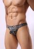 DauStage Leopard Size Men's T-Back Panties, Print, Underwear, 2-Pack (12, 2-Color Set, L)