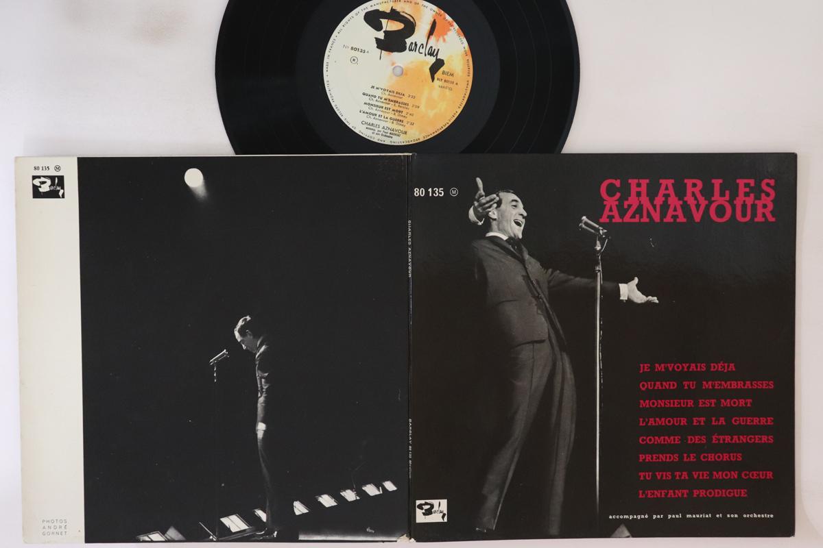 

10inch Record CHARLES AZNAVOUR Charles Aznavour 80135 BARCLAY 1961 France Pop Used