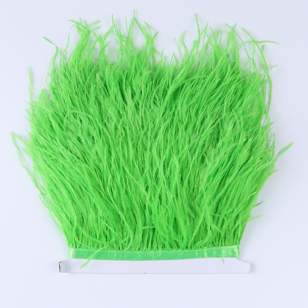 1 Meter Ostrich Feather Trim Trimming Natural Ostrich plumage Fringe Ribbon Lace for Wedding Party Dress Sewing Decoration plume