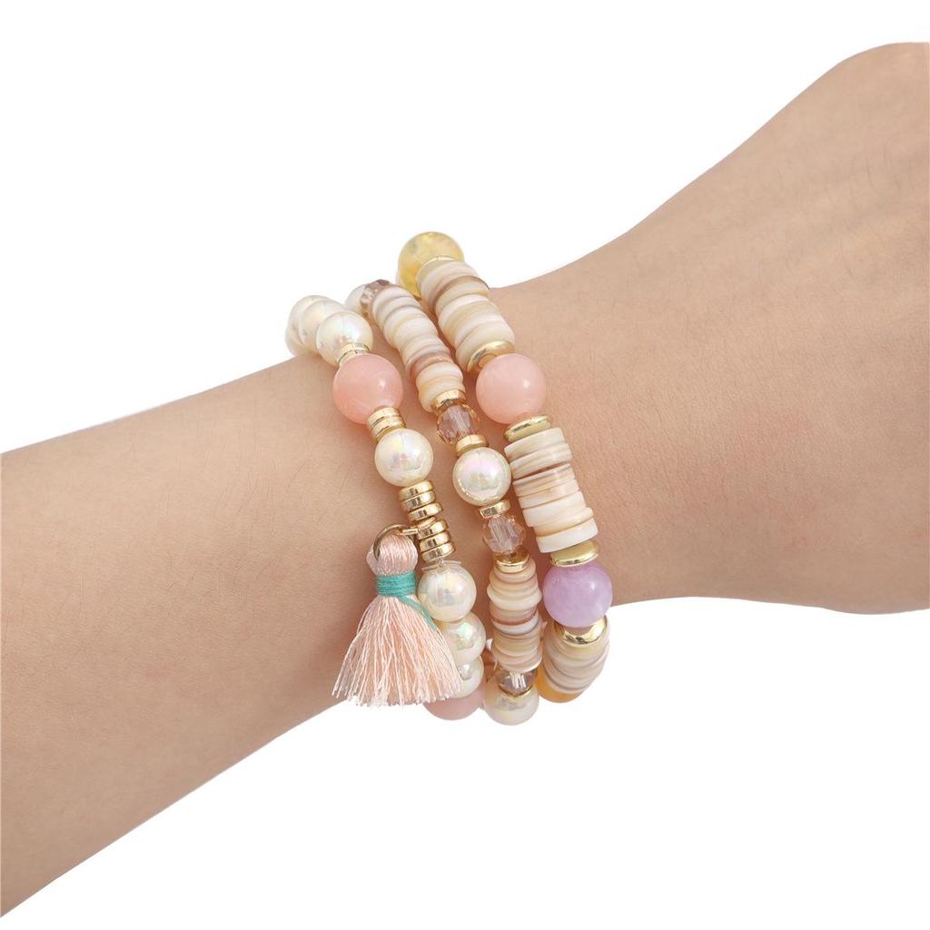Naturmuschel gefärbter runder Scheiben-Abstandshalter für DIY Armband- & Halskettenherstellung