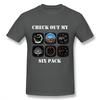 Skvělé Letecké 6 Balení Přístrojů Pro Piloty Tričko Grafický Potisk Camiseta Bavlna Velká Velikost Homme Tričko