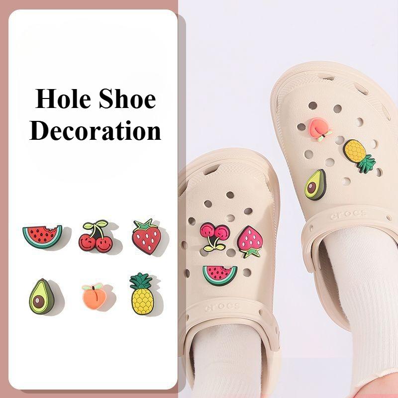 

6-22Pcs DIY Hole Shoes Decorations Cute Pattern for 1-1.2CM Hole Shoes Holes PVC Shoe Decorations Gift - Shoes Not Included