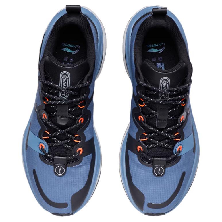 Li Ning Wu Shi 5S 1.0 Fabric TPU Rebound Support Shock Absorption Non-Slip Wear-Resistant Low-Top Running Shoes Men Running Shoes Blue ARSR031-3