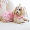 Heart Printed Dog Summer Vest Ruffle Trim Puppy Wedding Dress Love Pattern Dresses  Wedding Gown