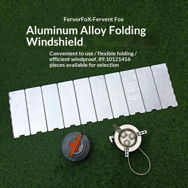 Foldable Aluminum Alloy Camping Stove Wind Screen Durable Ideal For Outdoor Hiking Picnic