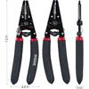 WGGE WG-013 Wire Stripper and Cutter 7'',Cuts, strips wire and loops 10-20 AWG Solid and (0.8-2.6mm) Stranded