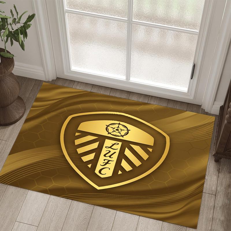 Leeds United Design Crystal Velvet Carpet Cozy Non?Slip Printed Rug For Bedroom Living Room Entrance
