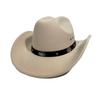 New One-Word Western Cowboy Hat Men'S And Women'S Woolen Top Hat Big Eaves Hat Ethnic Jazz Hat
