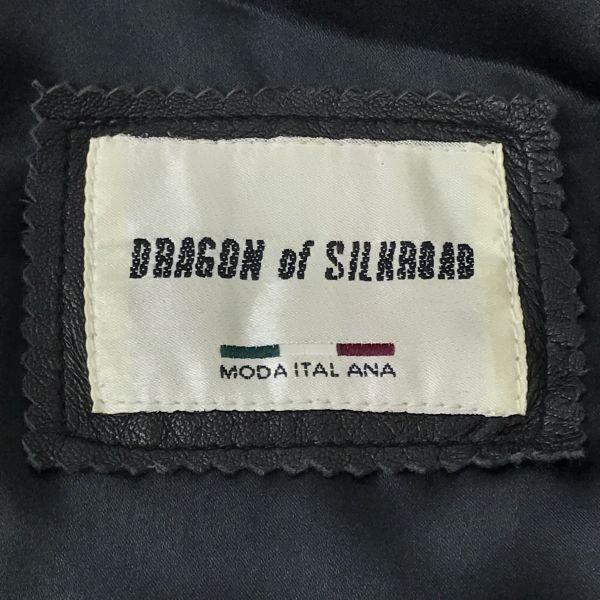 Dragon of Silkroad Lambskin Leather Coat Outerwear 9 Women M Black Dragon of Silkroad(USED)