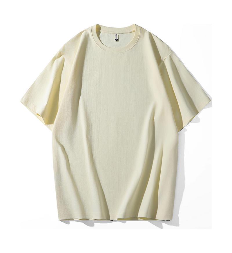 280G Heavy Cotton Short-Sleeve Dropped Shoulder Solid Color T-Shirt for Couples