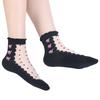 Female Spring and Summer Thin Fashionable Breathable Glass Silk Rose Crystal Stockings