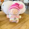 T-shirt and Hat Sitting Labubu Time Cloth 17cm Plush Dolls Clothes  Cotton Doll Accessories