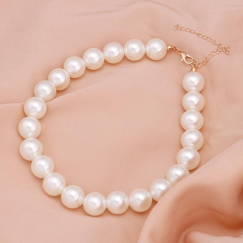 Mode Einfache Imitation Perlenkette Für Frauen Mädchen Vintage Elegantes Temperament Perlenkette Hochzeit Party Schmuck Geschenke
