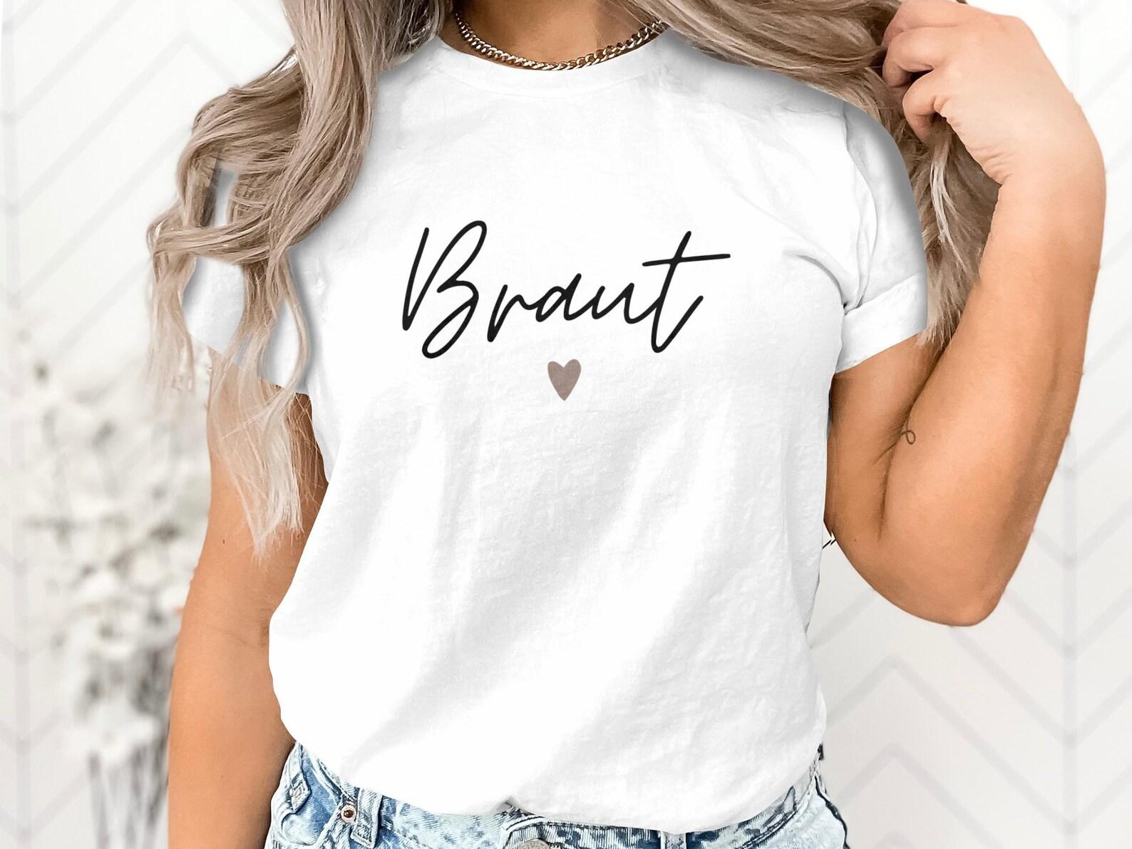 Bride T-Shirt JGA Bride Shirt Wedding Team Bride T-Shirts Heart Color Personalized Hen Party Gift S