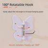 4PCS Plastic Rotating Butterfly Wall Hooks Wall Mounted Butterfly Storage Hanger  Kitchen