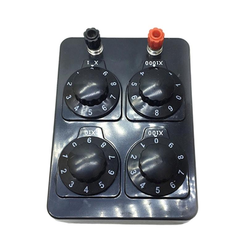 9999 Ohm Resistor Box 4 Adjustable Settings Resistance Box for Physics Experiments and Labs