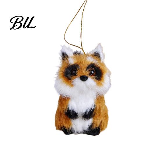 Christmas Tree Raccoon Ornament Cute Plush Doll with Lanyard Soft Fluffy Animal Pendant Non-shedding for Bags Keys Trees Collectible Gifts Kids Adults