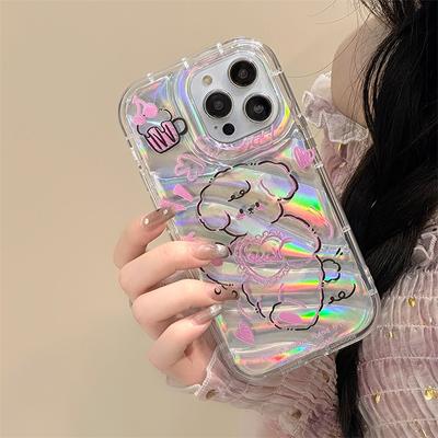 Pouzdra na mobilní telefony pro iPhone 11 13 XR 15 Pro Max 12 14 Pro Max Pouzdro pro iPhone 16 7 Plus 8 Plus XS Max 6 15 Plus Laserový vlnový vzor, ​​odolné proti pádu, vodotěsné