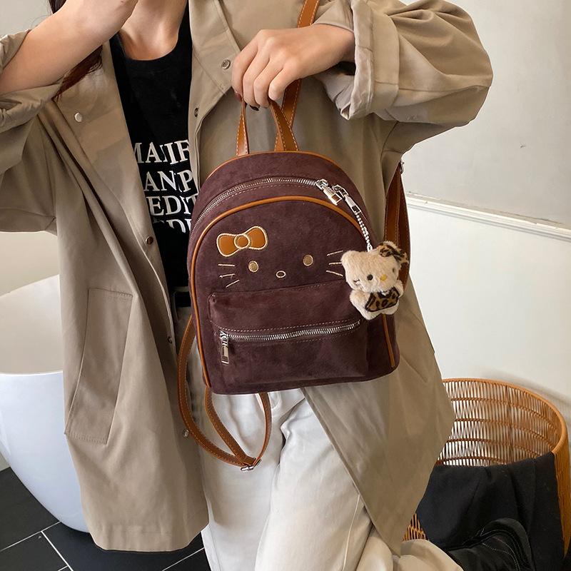 Cartoon Anime Boys And Girls Backpack Cute Cat Pendant Baby Schoolbag Children'S Backpack