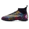 Foreign trade large size football shoes, boys high-top AG long nails artificial grass training shoes TF broken nails 068