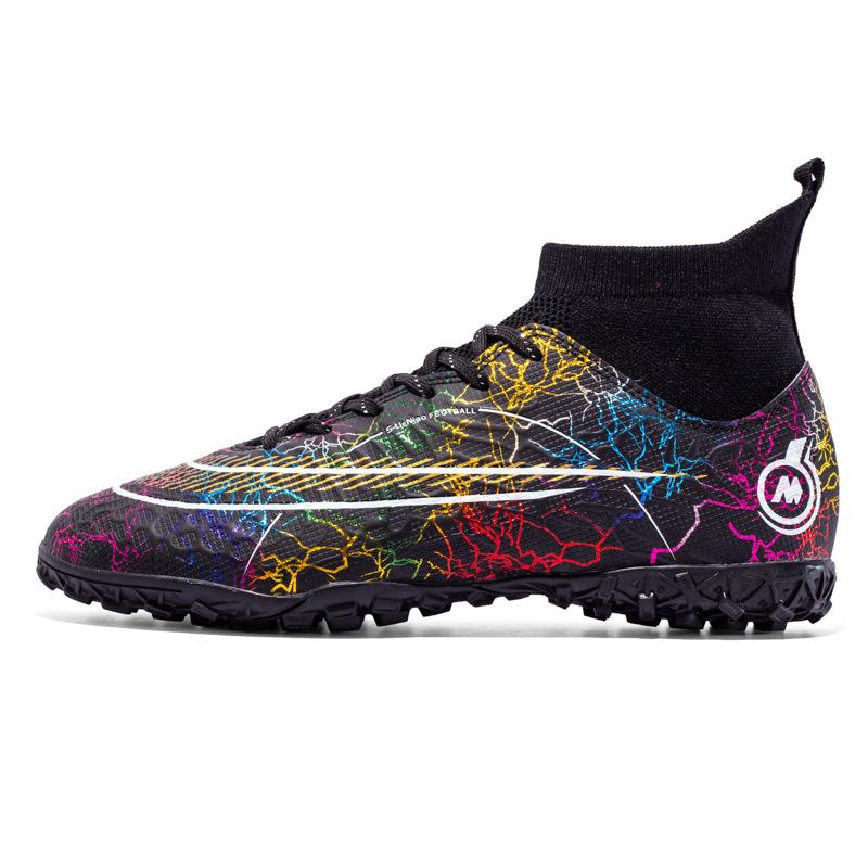 Foreign trade large size football shoes, boys high-top AG long nails artificial grass training shoes TF broken nails 068