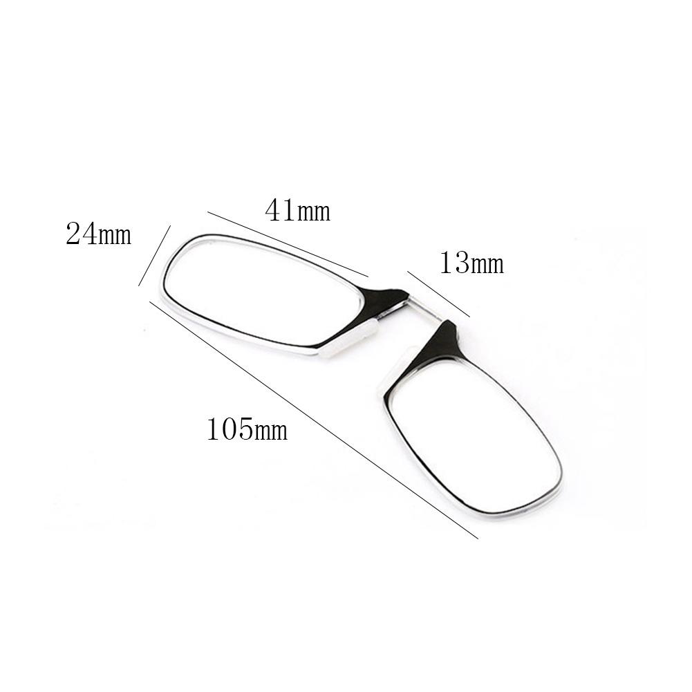 Nose Clip-on Reading Glasses Folding Legless Ultralight Keychain Glasses Men Women Mini Portable Presbyopic Glasses +1.0 To +4.0
