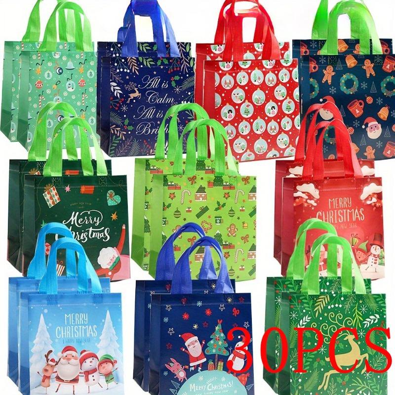 Christmas Fabric Makeup Clod Candy Bag Non-woven Packaging for New Year Party Folding Storage Bags for Gifts