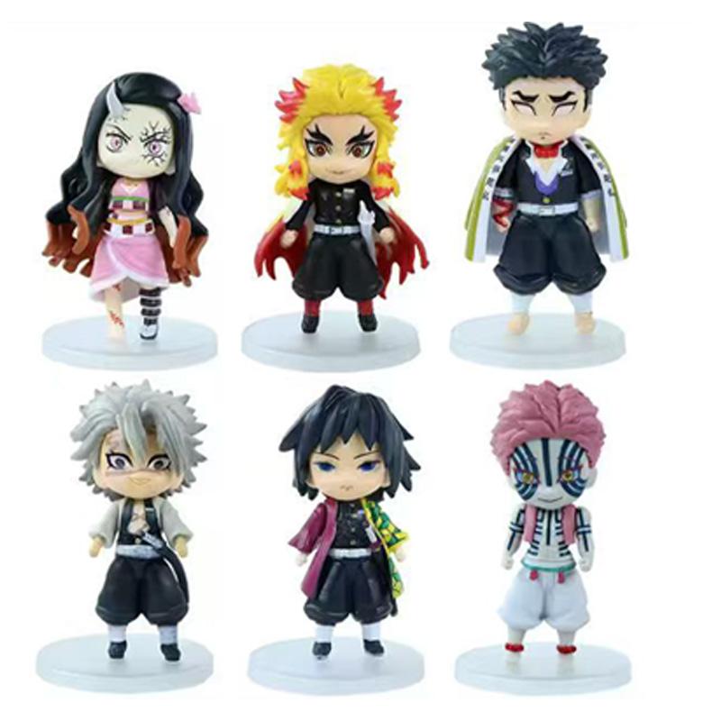 Anime Demon Slayer Kamado Tanjirou Kamado Nezuko Action Character Model Toy Series Doll Children's Birthday/New Year Gift Toy