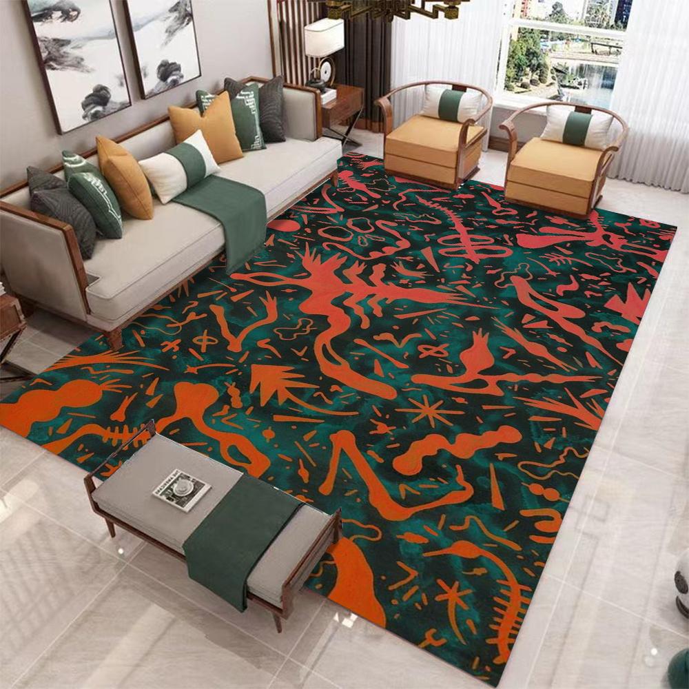 Retro Boho Květinový Koberec Obývací Pokoj Ložnice Balkon Pohovka Stolek Vstupní Rohožka Protiskluzová Prací v Pračce Domácí Dekorační Podložka