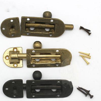 Brass Door Latch Vintage Solid Color Replacement Stylish Window Cabinet Wardrobe Drawer Bolts Lock Hardware Bronze