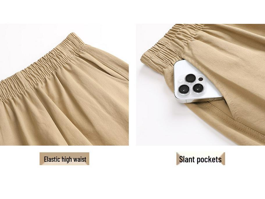 Women's High-Waisted Cotton Linen Summer Shorts - Slimming, Loose, Straight-Leg, Five-Point Casual Pants 2025