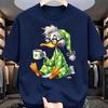 Cartoon Fun Duck Print Graphic Print T-shirt Women Fashionable Comfortable Breathable Soft Casual Sports Short Sleeve Cotton T-shirt